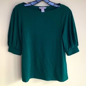 Boat neck H&M green knit top